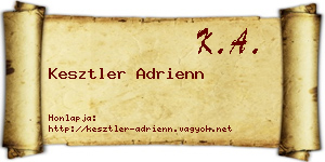 Kesztler Adrienn névjegykártya
